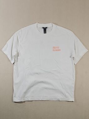 H&M White Keith Haring Logo Short Sleeve Tee